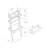 Home Office Desk Workspace Writing Table Bookcase Ladder One Drawer Two Shelves Handleless Design Modern