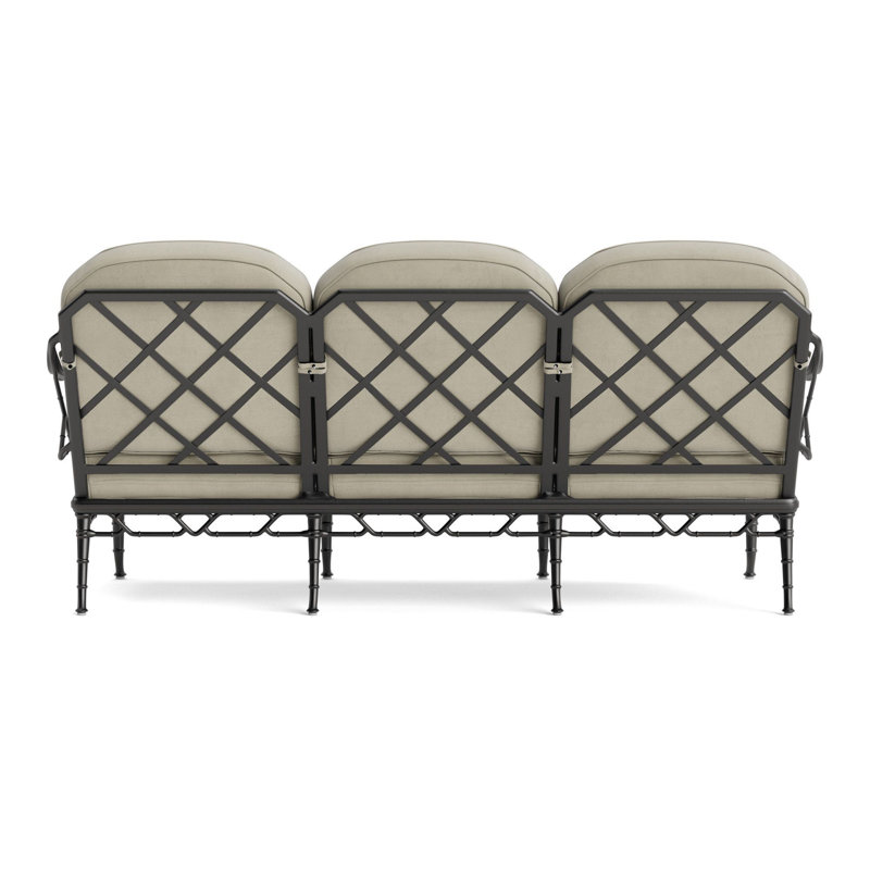 Calcutta Outdoor 3 - Seat Patio Sofa, Fusion Natural, Textured Pewter