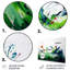 «Green and White Abstract Ink Expression I», art mural abstrait en métal-1111899924