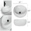 18.7'' X 14.3'' Modern Oval Bathroom Vessel Sink With Marble Look