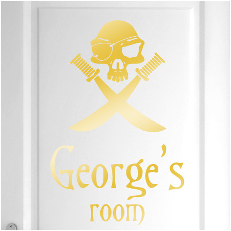 Nautical & Beach Wall Decal, Shiny Gold