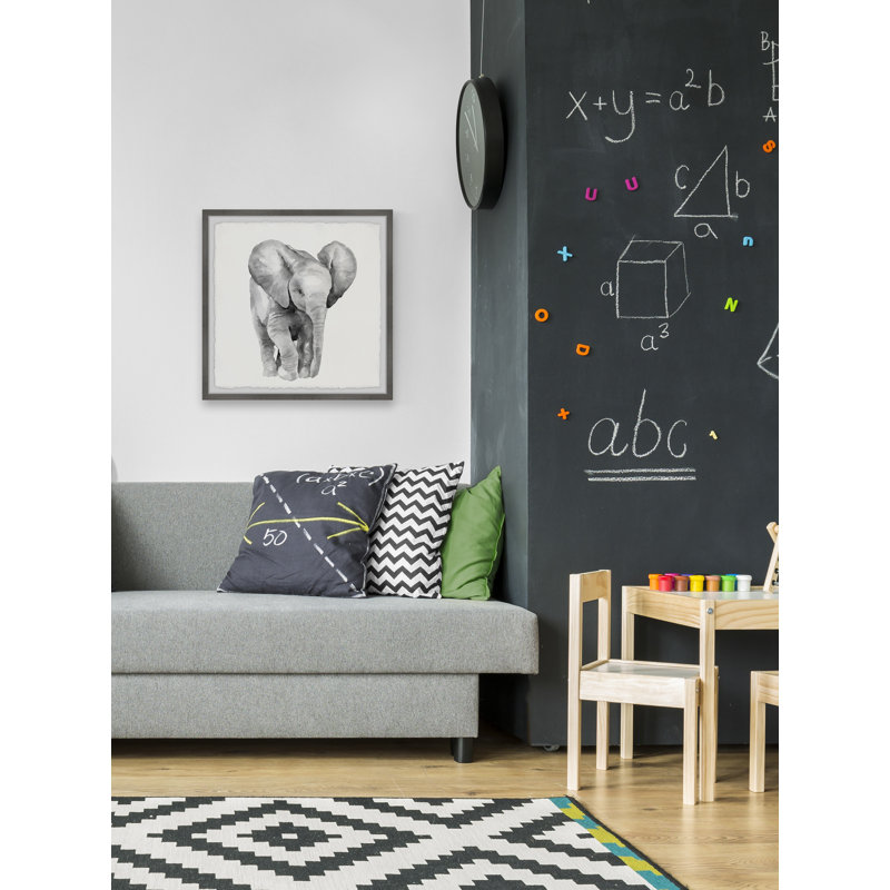 «Knepp Lonely Elephant», reproduction encadrée, H 18 po x l 18 po x 1,5 po