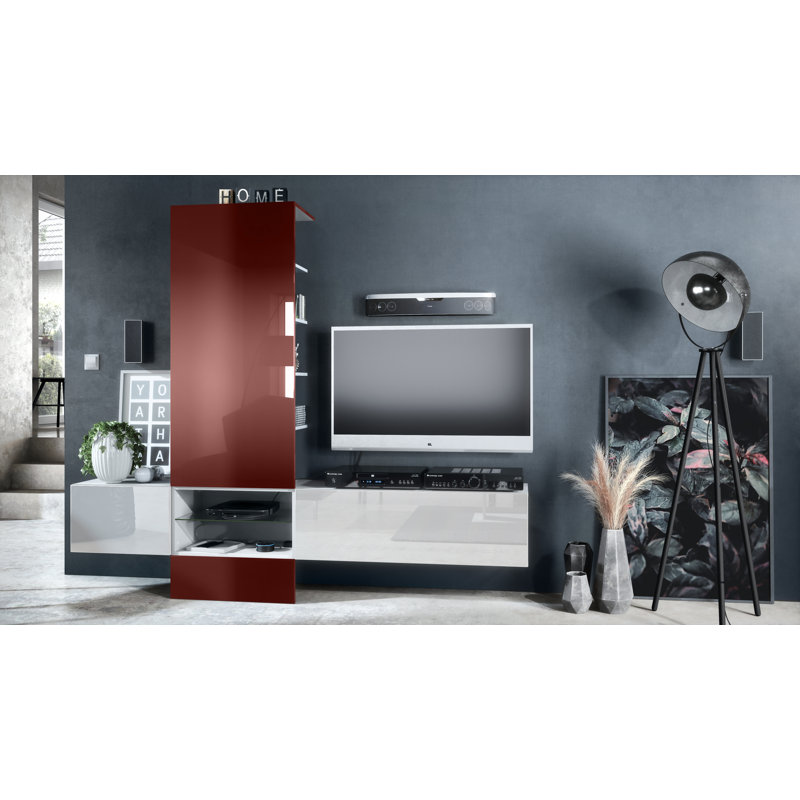 McArthur TV Stand, Bordeaux, With LED