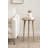 Round Wavy Wooden Side Table