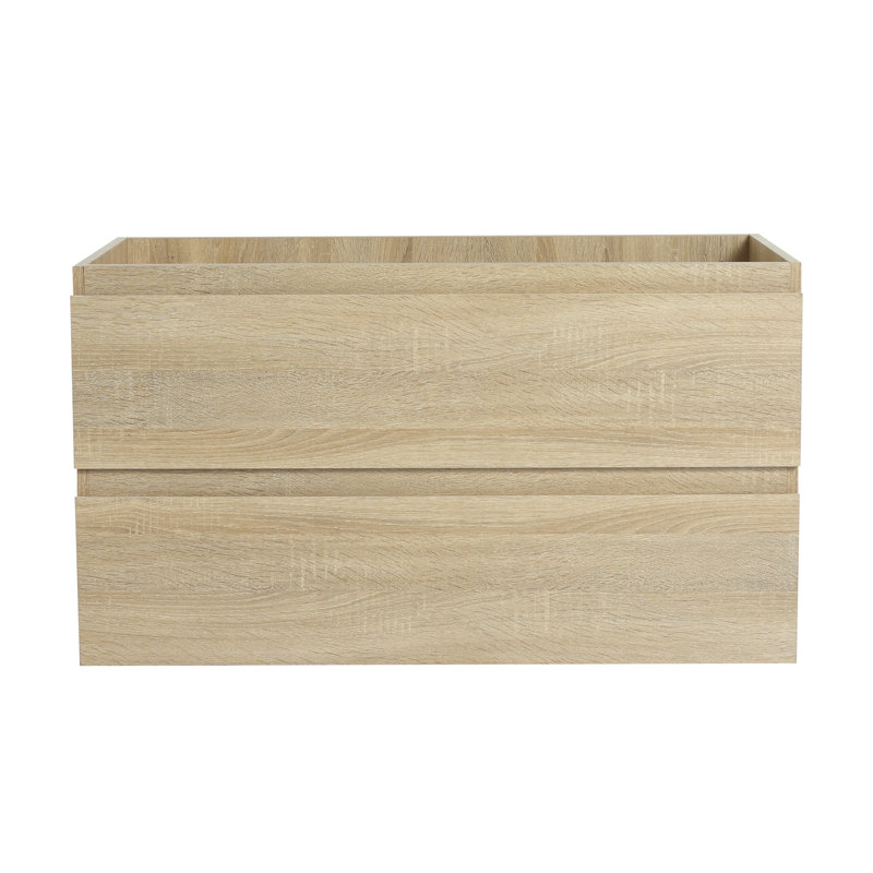 Armoire de salle de bain murale avec tiroirs, armoire de rangement contemporaine pour salle de bain, Chêne clair