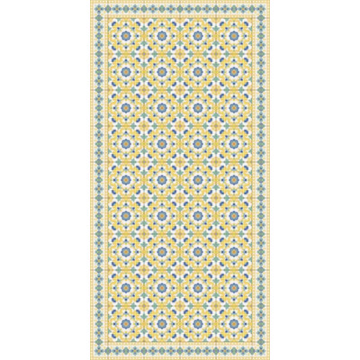 Calidoscopi Yellow Cushioned Kitchen Mat