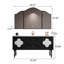 Meuble-lavabo autoportant 47,24 po en bois massif noir et blanc avec miroir-291258712