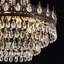 Lustre en cristal à intensité variable 9 lumières avec accents bronze antique Maquisha Empire