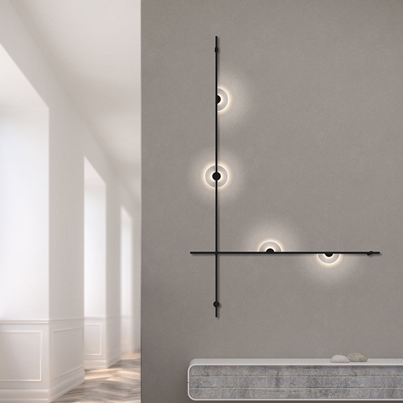 Suspenders® 5 - Light LED Flush Mounted Sconce, Satin Black