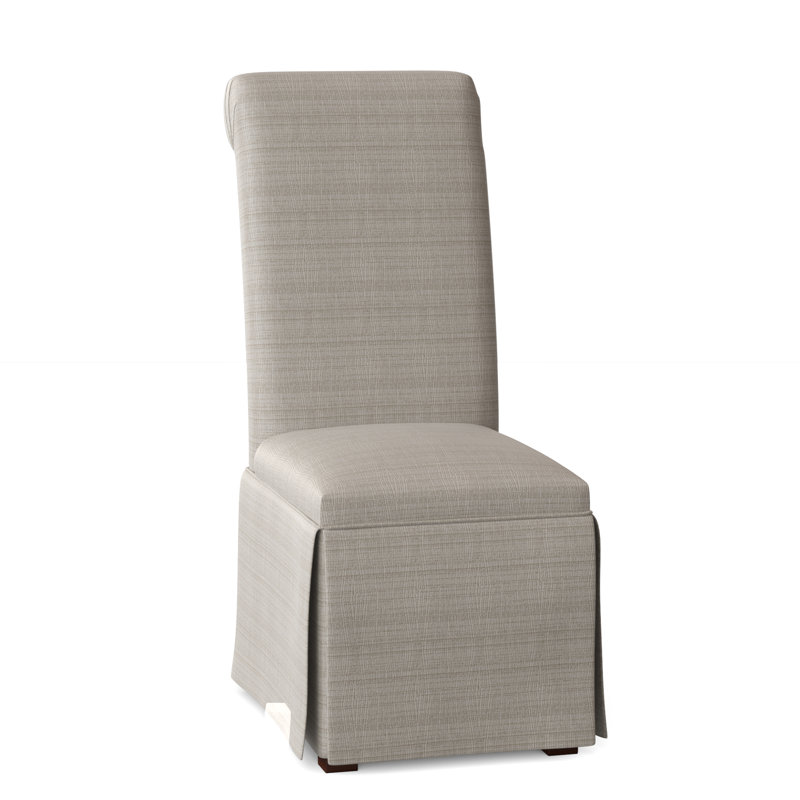 Susanna 20.25'' H Upholstered Side Chair, Aged Gray, Ivory Stripe