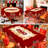 1pc round/rectangular polyester tablecloth, Christmas tablecloth with pine, snowman, truck, embosed edge, Christmas decorations for dining table, festival party holiday table decoration, perfect festival gift-1184733893