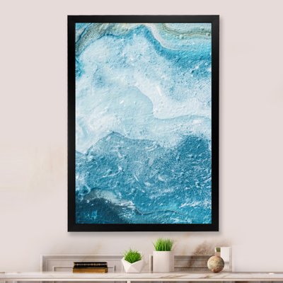 Light Blue Marble Art - Modern & Contemporary Canvas Artwork