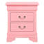 Charmante table de chevet traditionnelle rose-864174058