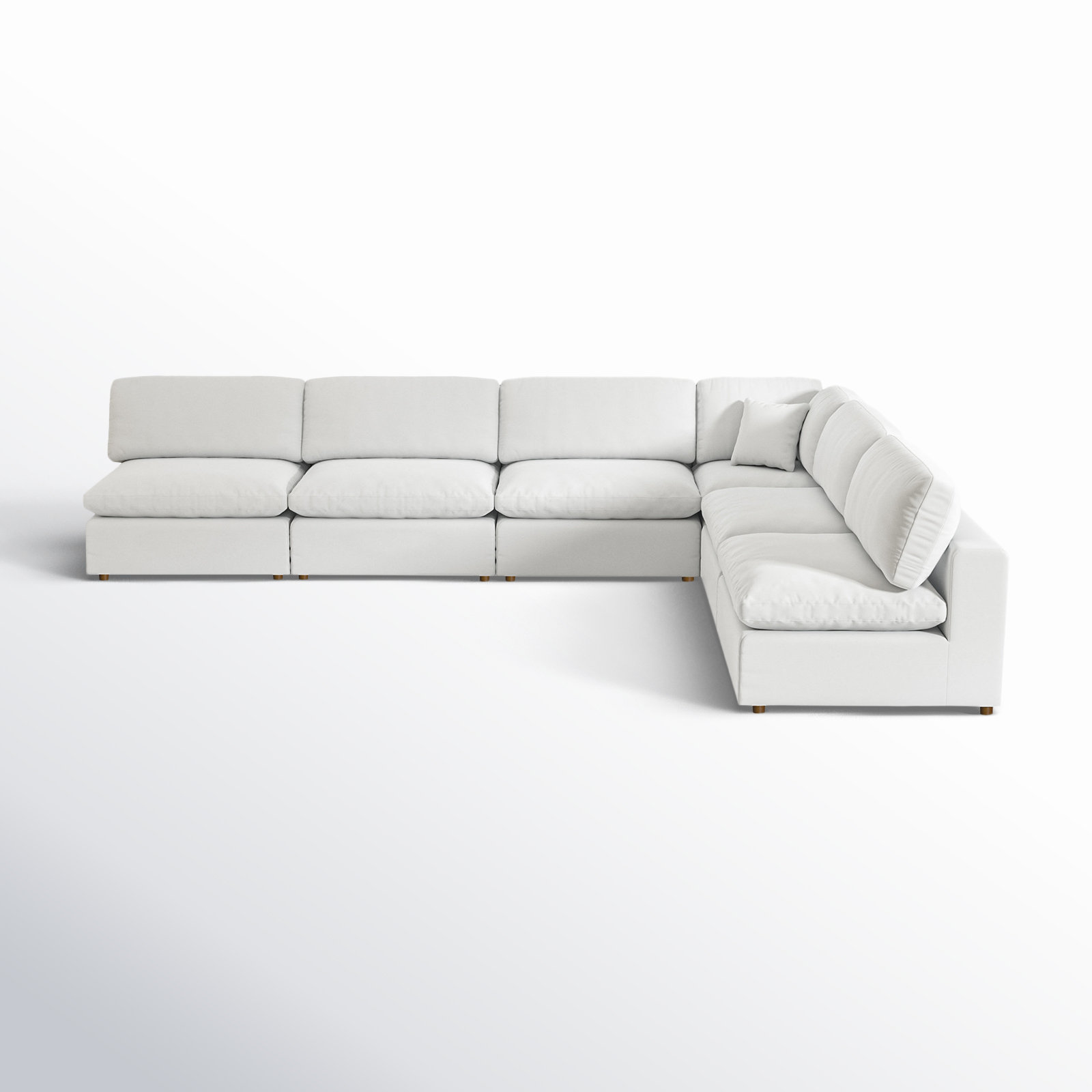 Jossa Upholstered Sectional, White Linen Blend