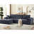 Convertible Sectional In Dark Gray Soft Corduroy, 4 - Seat With Full Foam Cushioning, No Assembly For Bedroom Relaxation Sleeper Design, Living Room-1531073266-1531073229