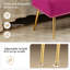 Banc rembourré en velours Chereese-915414880