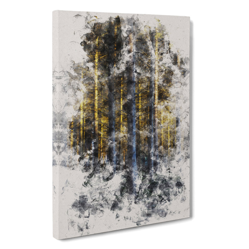 Sunlight Forest Vol.3 Watercolour - Wrapped Canvas, 50cm H x 35cm W x 3cm D