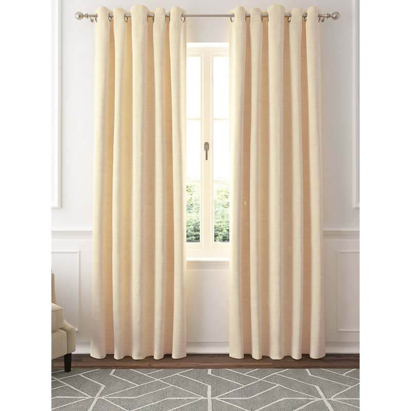 TREASURE Room Darkening Curtain Pair, Vanilla