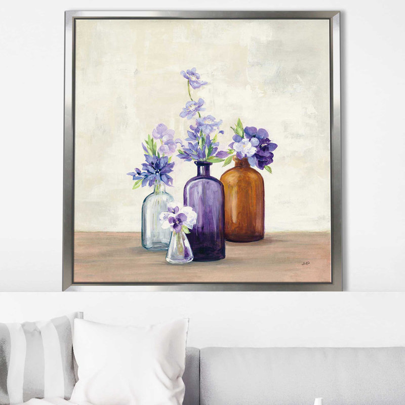 " Windowsill Garden I ", Silver Floater Frame, 39.5" H x 39.5" W x 2" D