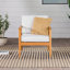 Chaise d'appoint contemporaine pour patio en bois d'eucalyptus - brun-98711403