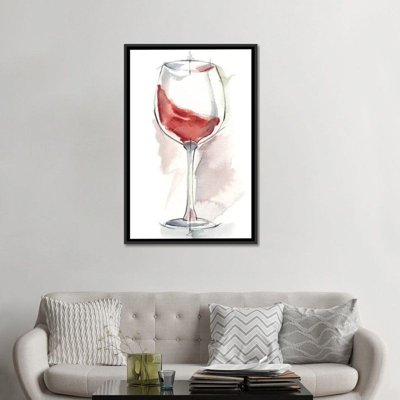 «Wine Glass Study IV» par Ethan Harper - reproduction d'art sur toile tendue, H 60 po x l 40 po x P 1,5 po, Pas de tapis