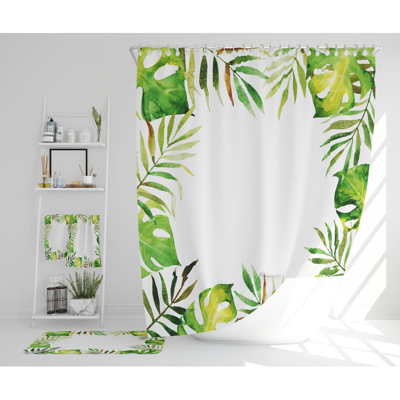Nasiah Polyester Shower Curtain Set