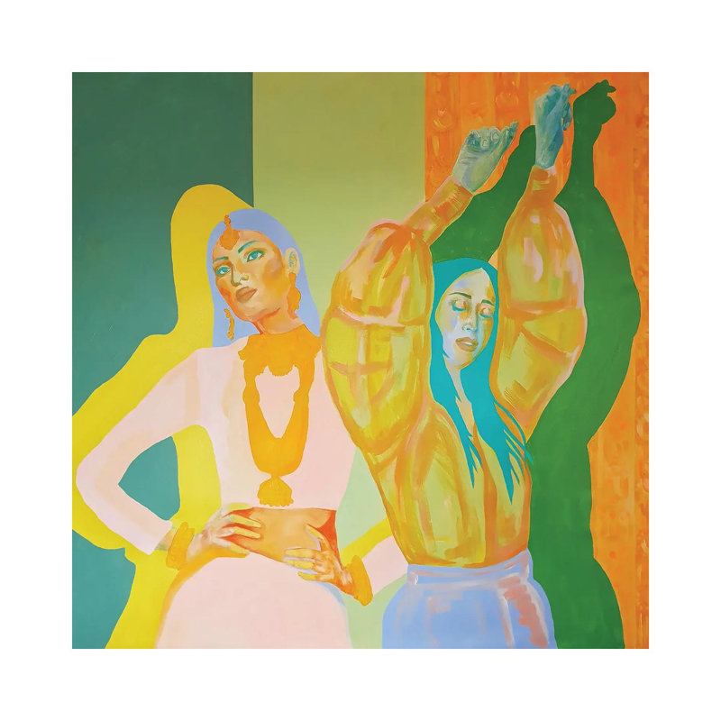 «Dancing Women», reproduction d'art sur toile tendue