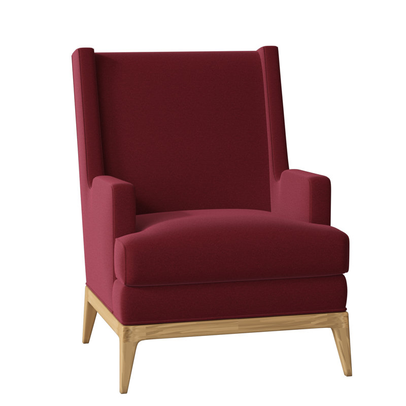 Fauteuil à oreilles de 29 po de large Cooper, Rouge Margaret, Ambre