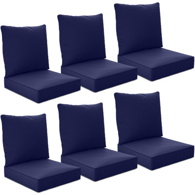 24" X 24" X 6" Outdoor Deep Seat Cushions Set - 6