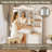 Vanity Desk With Mirror And Lights,Makeup Vanity With 2 USB Power Strip,Vanity Set With Two Drawers And Three-Drawer Chest, 3 Lighting Modes Adjustable Brightness, Foldable Three-Sided Mirror(White)