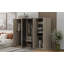 Rangement pour garde-robe en bois 6 portes pour la chambre à coucher, avec 2 tiroirs à l'intérieur