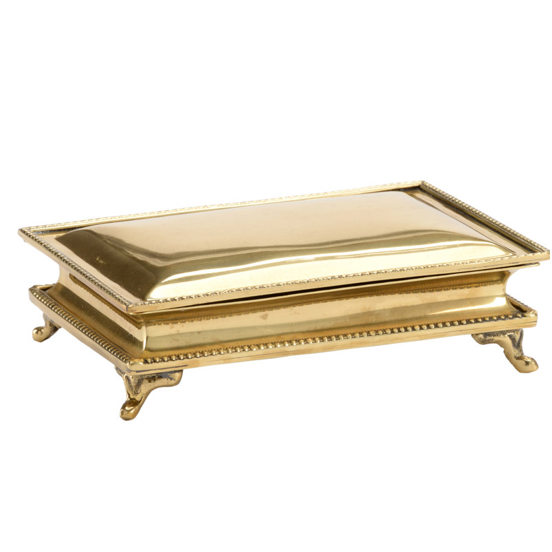 Metal Decorative Box, 2" H x 6.75" W x 4.75" D