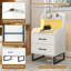 45cm W Metal Bedside Table