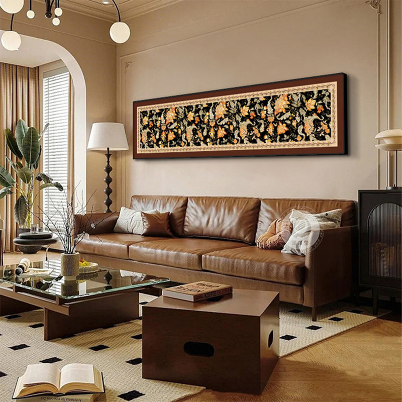 Art mural Mid-Century moderne en toile pour salon, H 78,74 po x l 19,69 po