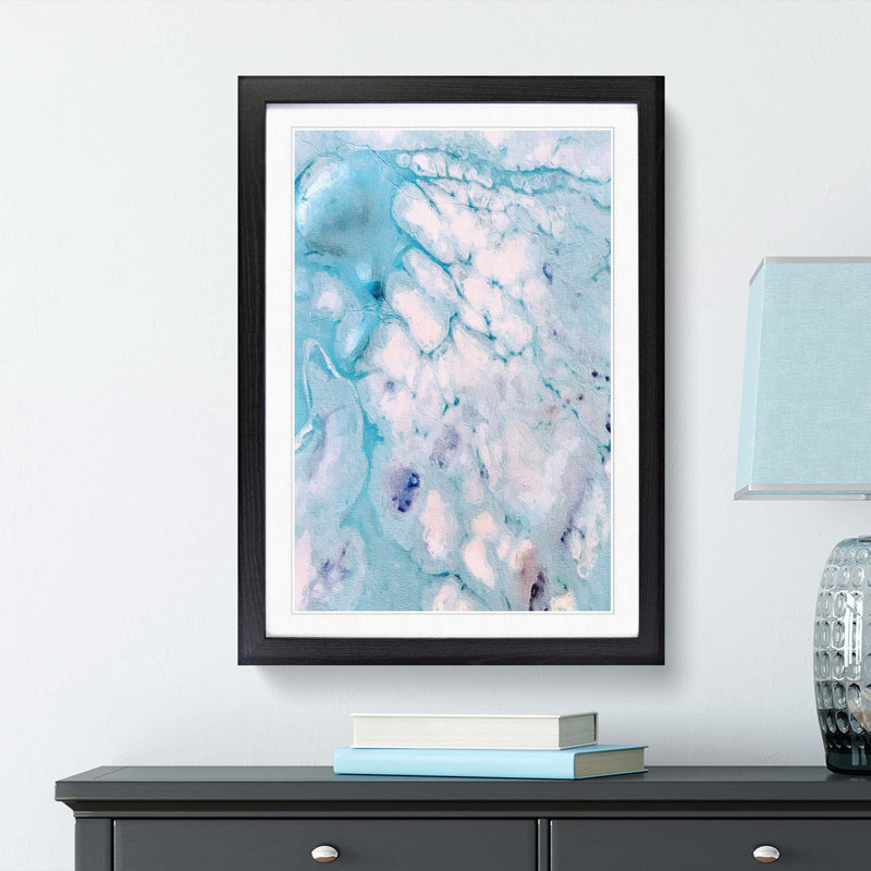 Time to Love in Abstract - Picture Frame Graphic Art Print, 50cm H x 35cm W x 2cm D, Black