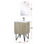 24 po Vaste meuble-lavabo rustique pour la salle de bain, comptoir en quartz blanc, robinet en métal et miroir 18 pièces