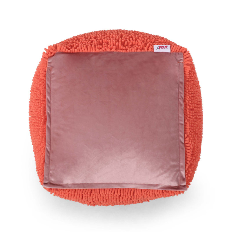 Pouf Sunny Square, corail