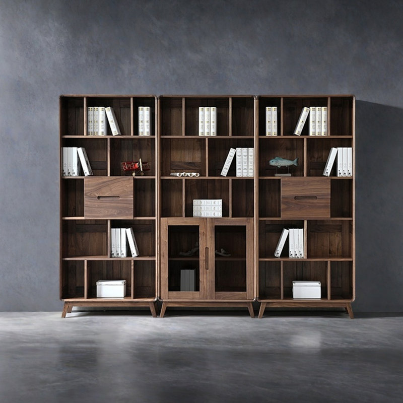 Bibliothèque de haute qualité en noyer noir