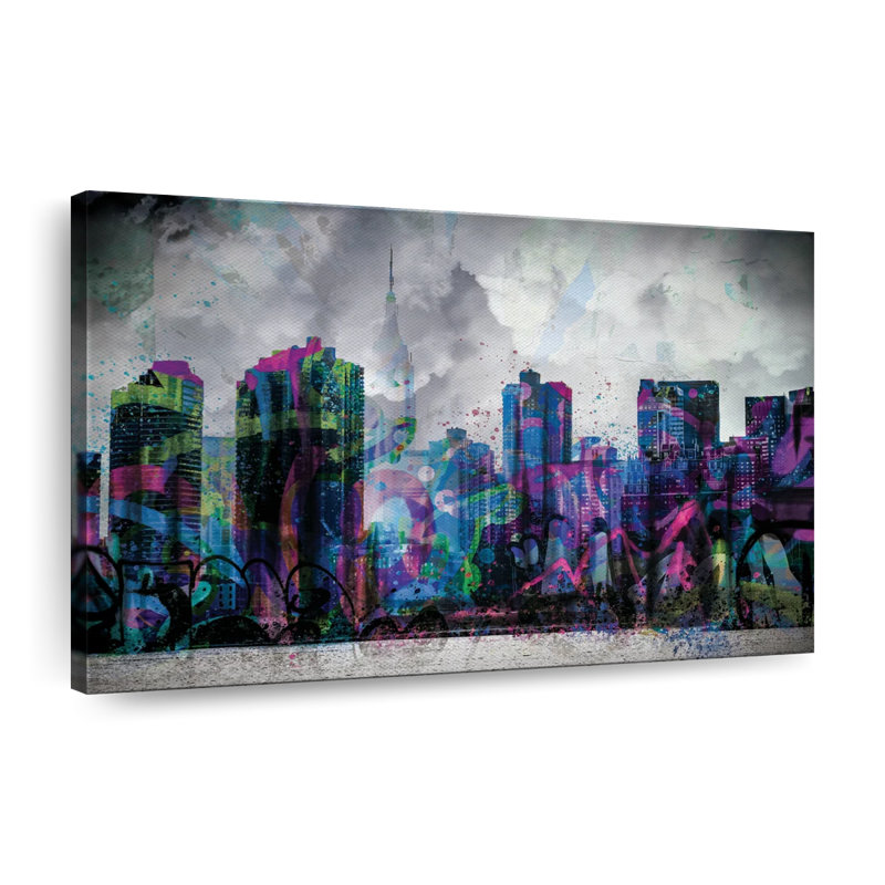 «Graffiti Overcast New York», reproduction sur toile, H 34 po x l 51 po x P 1,25 po
