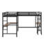 Lit mezzanine simple en métal avec bureau