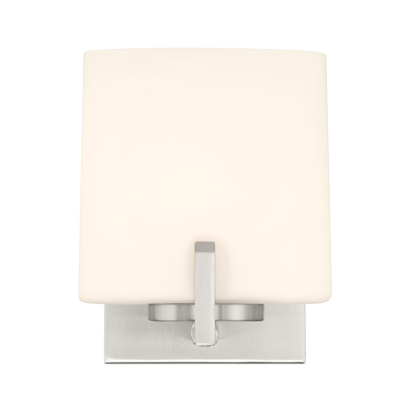 Applique murale 1 lumière pour salle de bain Mirelle 7,5 "de haut, Nickel