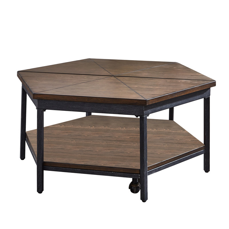 Table basse à plateau relevable avec rangement Peebles