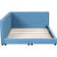 Grand lit tapissier bleu avec - taille de construction supplémentaire, stable-1035312459-1035312460