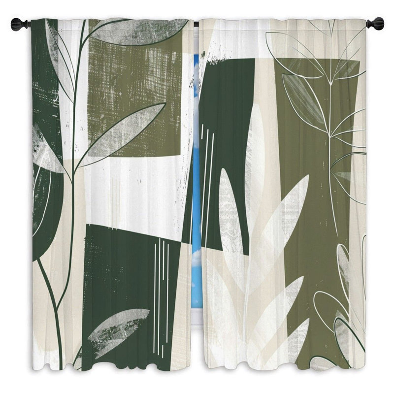 Paire de rideaux obscurcissant en polyester Kiyoyuki, L 40 po x L 61 po