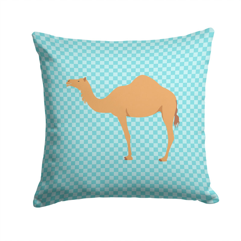 Coussin décoratif extérieur dromedary, Bleu, 14 po x 14 po