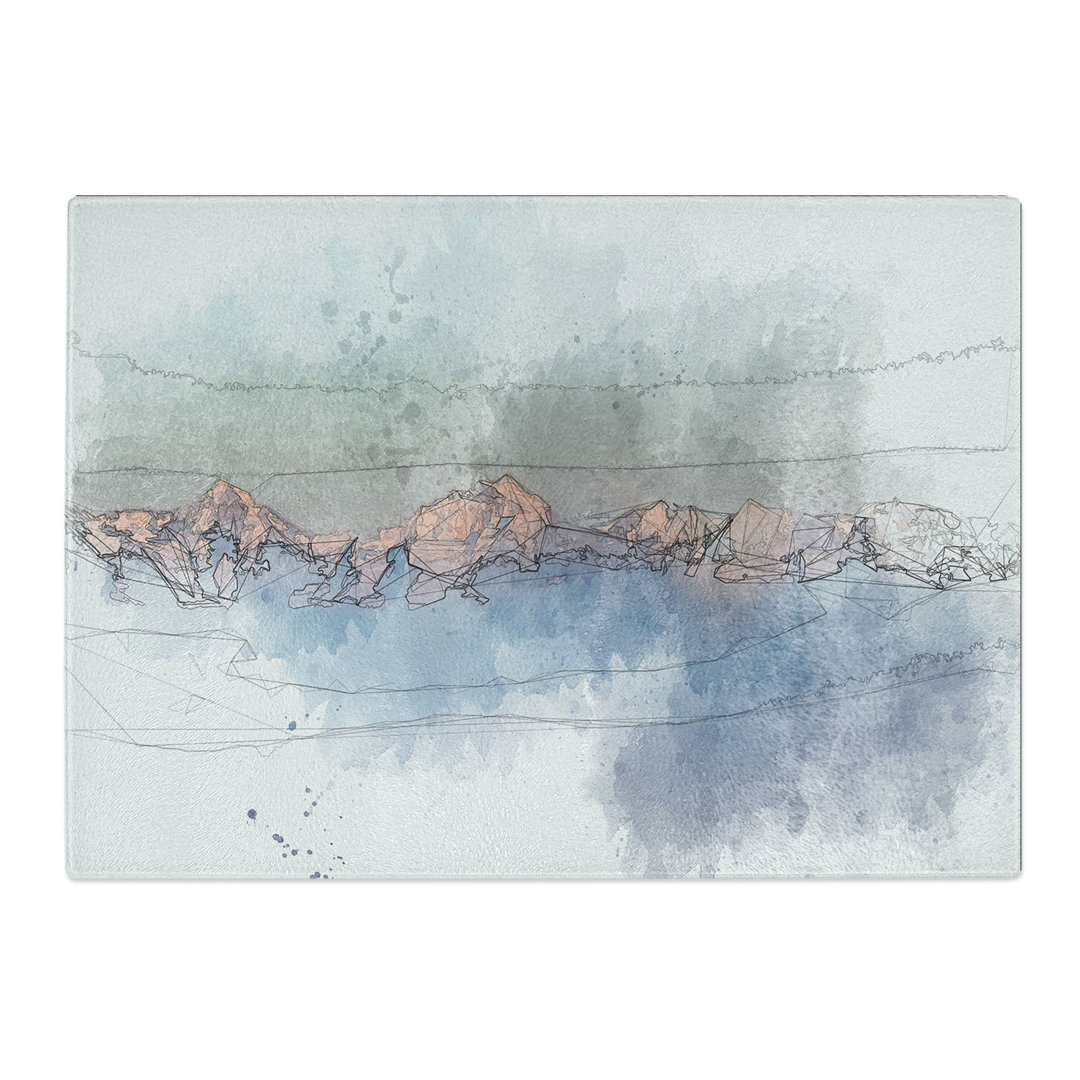 Tempered Glass High Mountain Peaks of the Alps Chopping Board