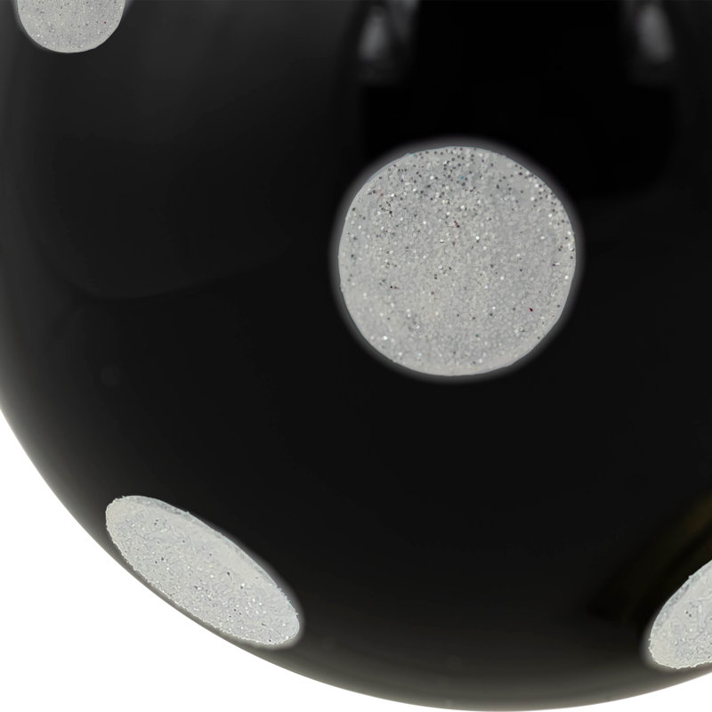 4'' Polka Dots Glass Ball Ornament