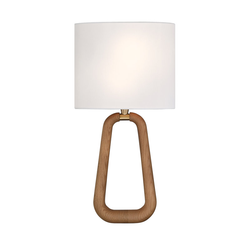 2 Light Aged Brass + Wood Sconce, Brown