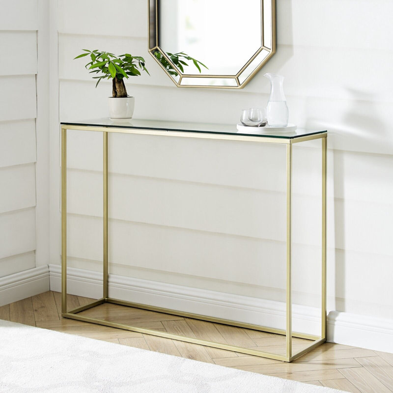 Motto 107cm Glass Top Console Table