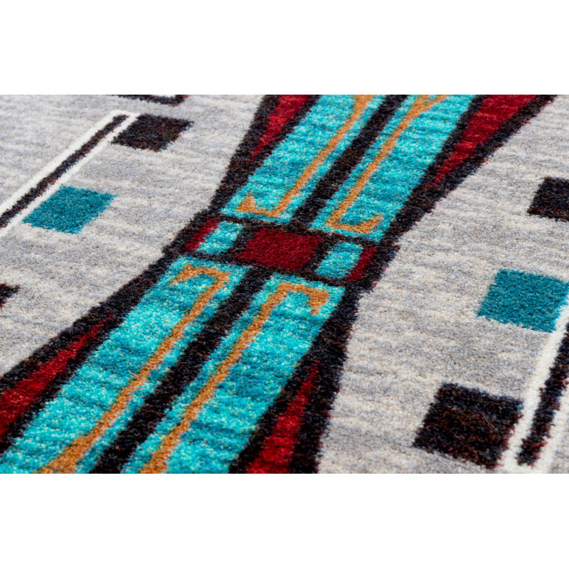 Beige sud-ouest Tapis décoratif, Rectangle 3'10" x 5'4"